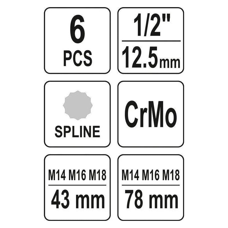 Chiavi Professionali Profilo XZN Millerighe M14-16-M18 YATO