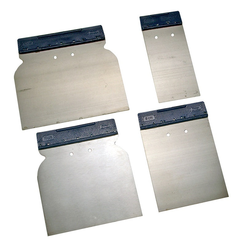 Set 4 Pz Spatole In Acciaio 50 | 80 | 100 | 120 mm BGS1636 BIBA-RICAMBI