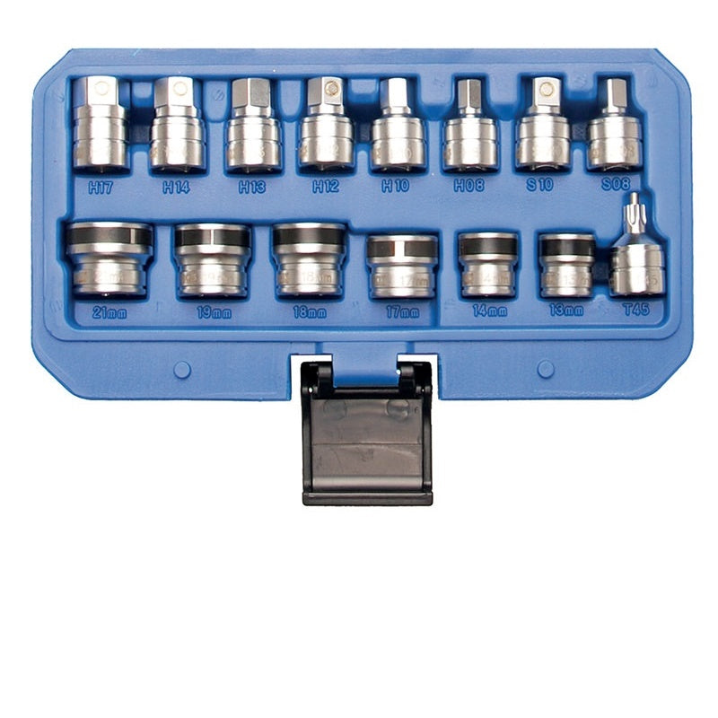 Set 15 Pz Bussole Magnetiche Per Viti Di Scarico Olio Art.BGS2256 BIBA-RICAMBI