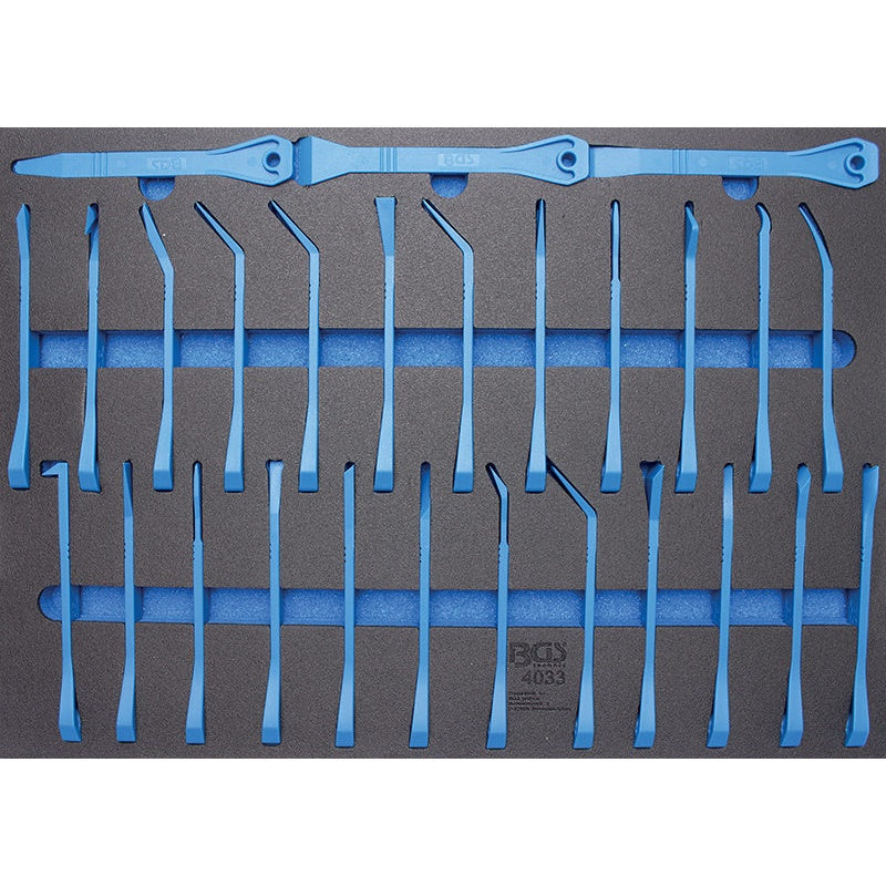 Modulo Per Carrello 3/3 27 Pz Raschietti E Cunei Per Finiture BGS4033 BIBA-RICAMBI