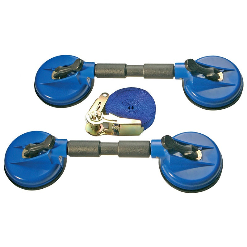 Set 3 Pz Sollevatori A Ventosa 60 Kg | Ø 120 mm | Lunghezza 390 mm BGS7997 BIBA-RICAMBI