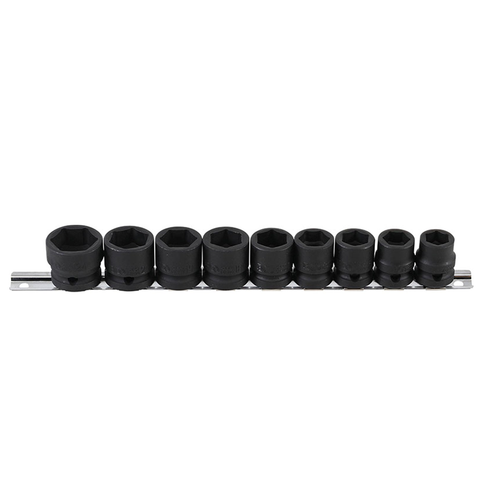 Set 9 Pezzi Bussole Esagonali Impact Extra Corte 13-24 mm Art.BGS9551 BIBA-RICAMBI