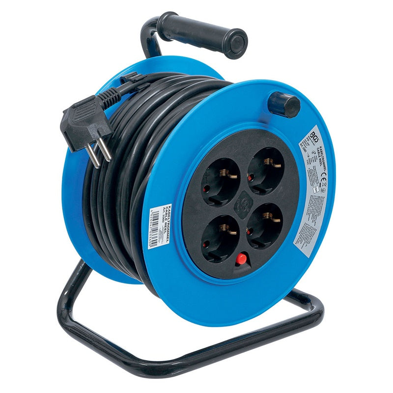 Prolunga Elettrica con Avvolgitore 50 mt art.BGS3362 BIBA-RICAMBI