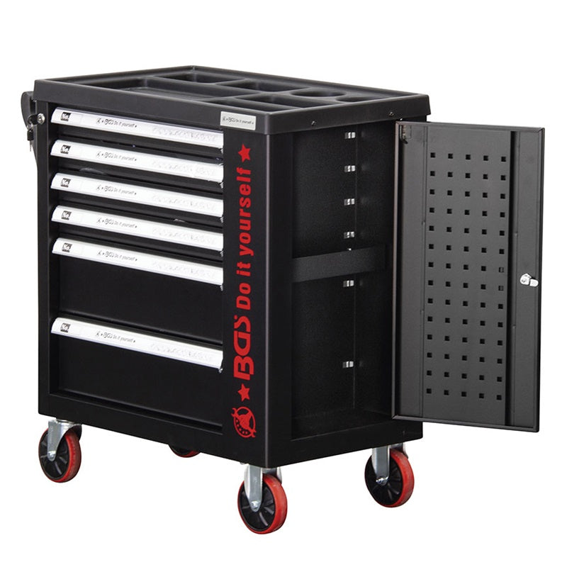 CARRELLO PORTA UTENSILI 6 CASSETTI, CON ARMADIETTO LATERALE VUOTO ART.BGS6055-1 BIBA-RICAMBI