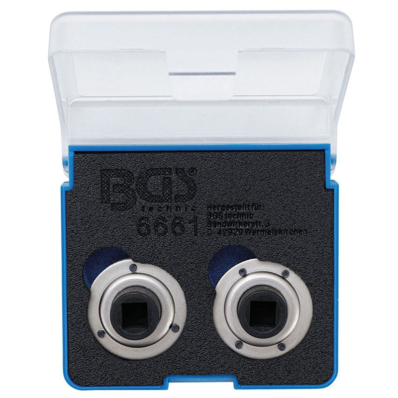 Set 2 Pezzi Adattatori Regolabili per Arretramento Pistoncini Freno Att. Quadro 3/8" BGS6661 BIBA-RICAMBI