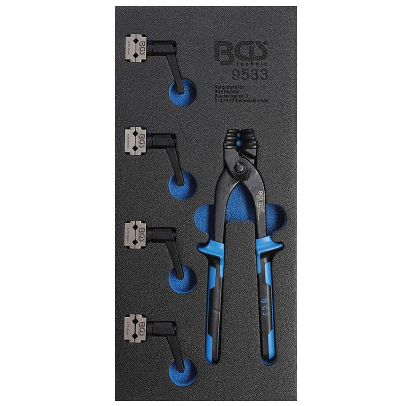 Pinza Piega-Tubi e Morsetti per Linee Freni 4,75 + 6 mm BGS9533 BIBA-RICAMBI