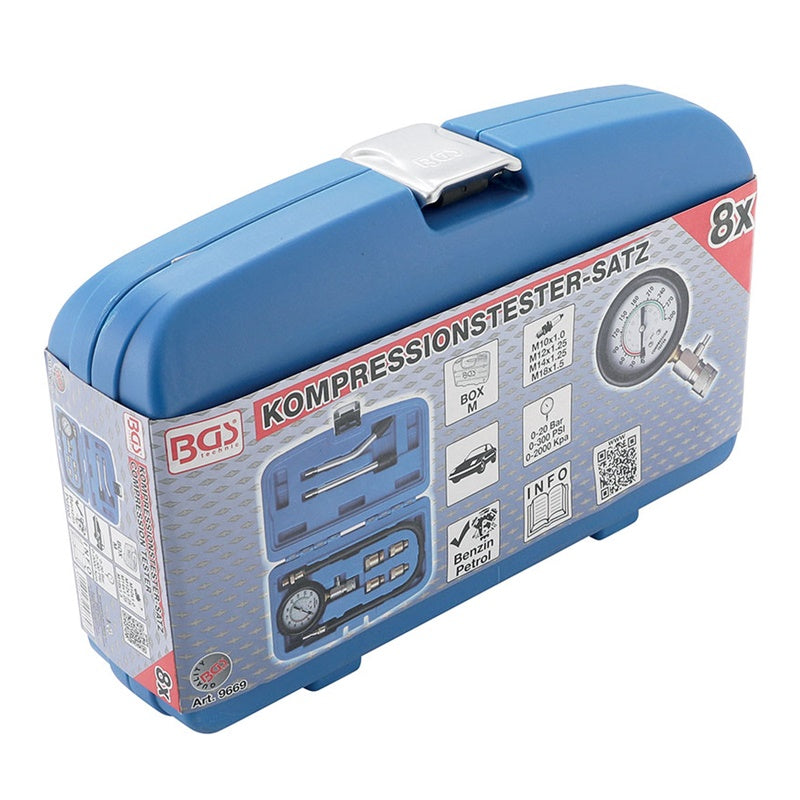 Tester di Compressione per Motori Benzina art.BGS9669 BIBA-RICAMBI