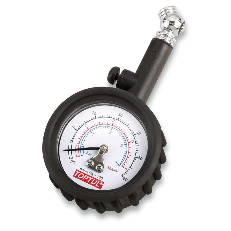 Pratico Manometro Pneumatici Serie Economy 2 Marca Toptul BIBA-RICAMBI