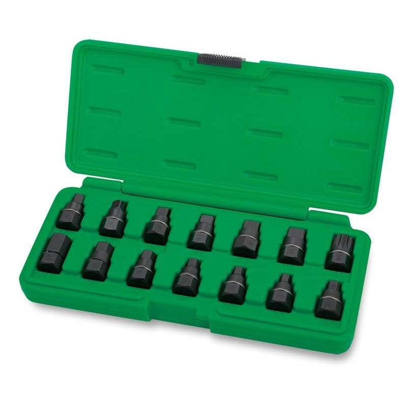 Serie Chiavi a Bussola per Tappi Olio 14 Pz Marca Toptul BIBA-RICAMBI