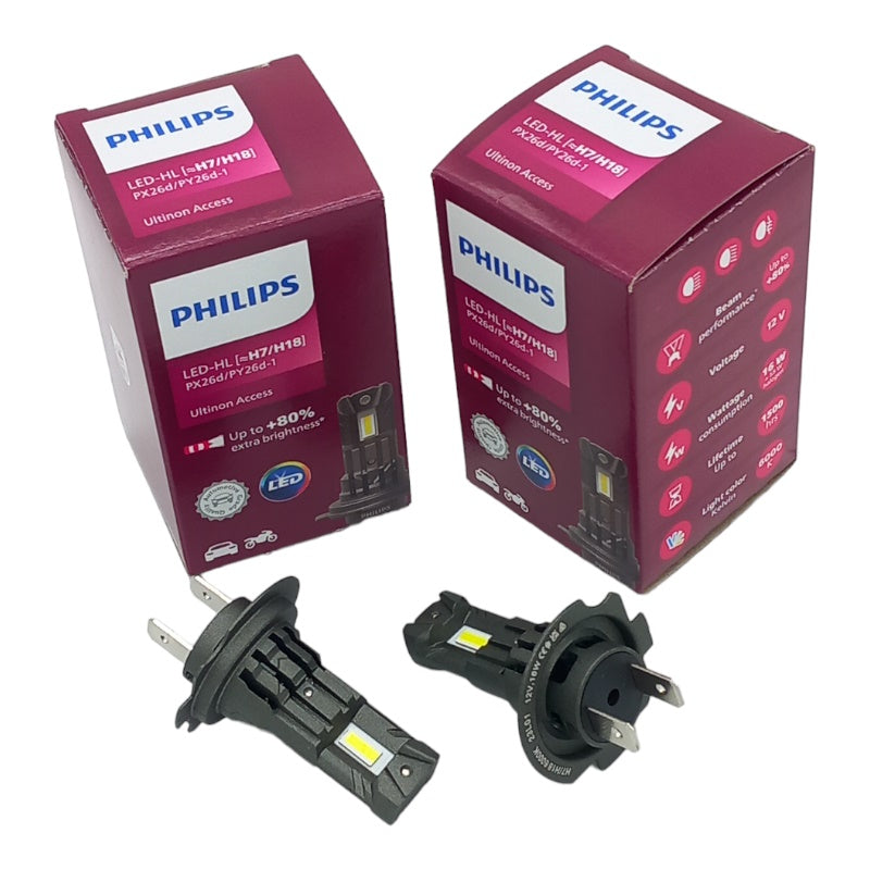 Philips Lampadine H7 Led Compatibile Per Audi A3 III (8V1) dal 2012-2020 PHILIPS