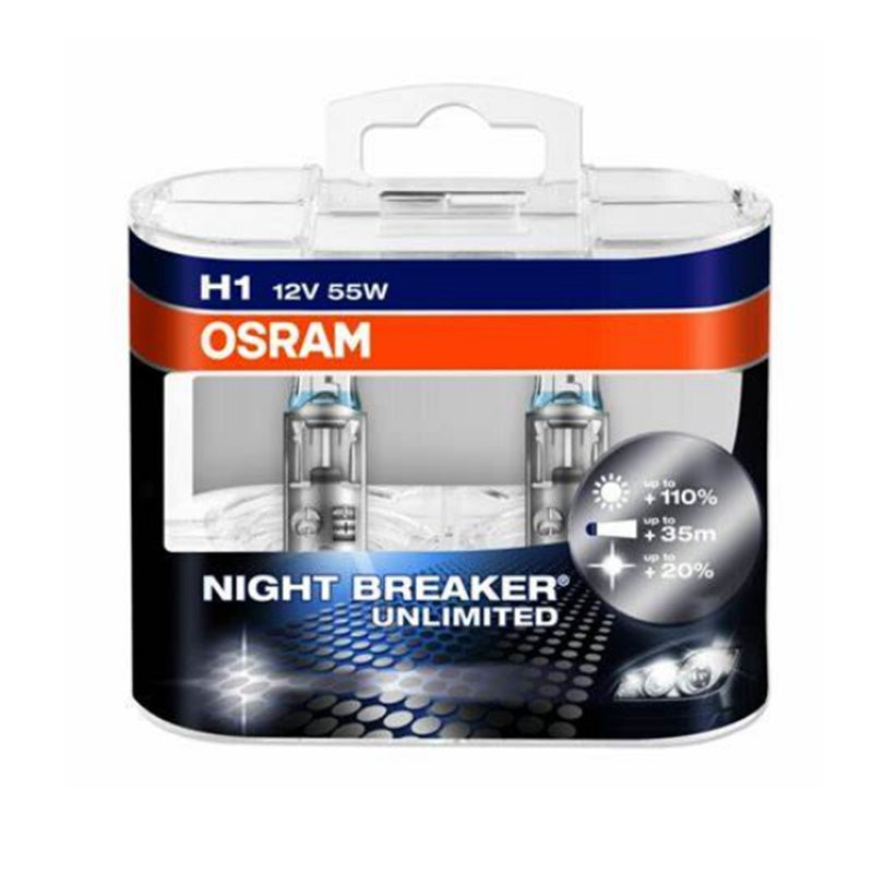 Coppia Lampadina H1 12V 55W Osram Night Breaaker Unlimited OSRAM