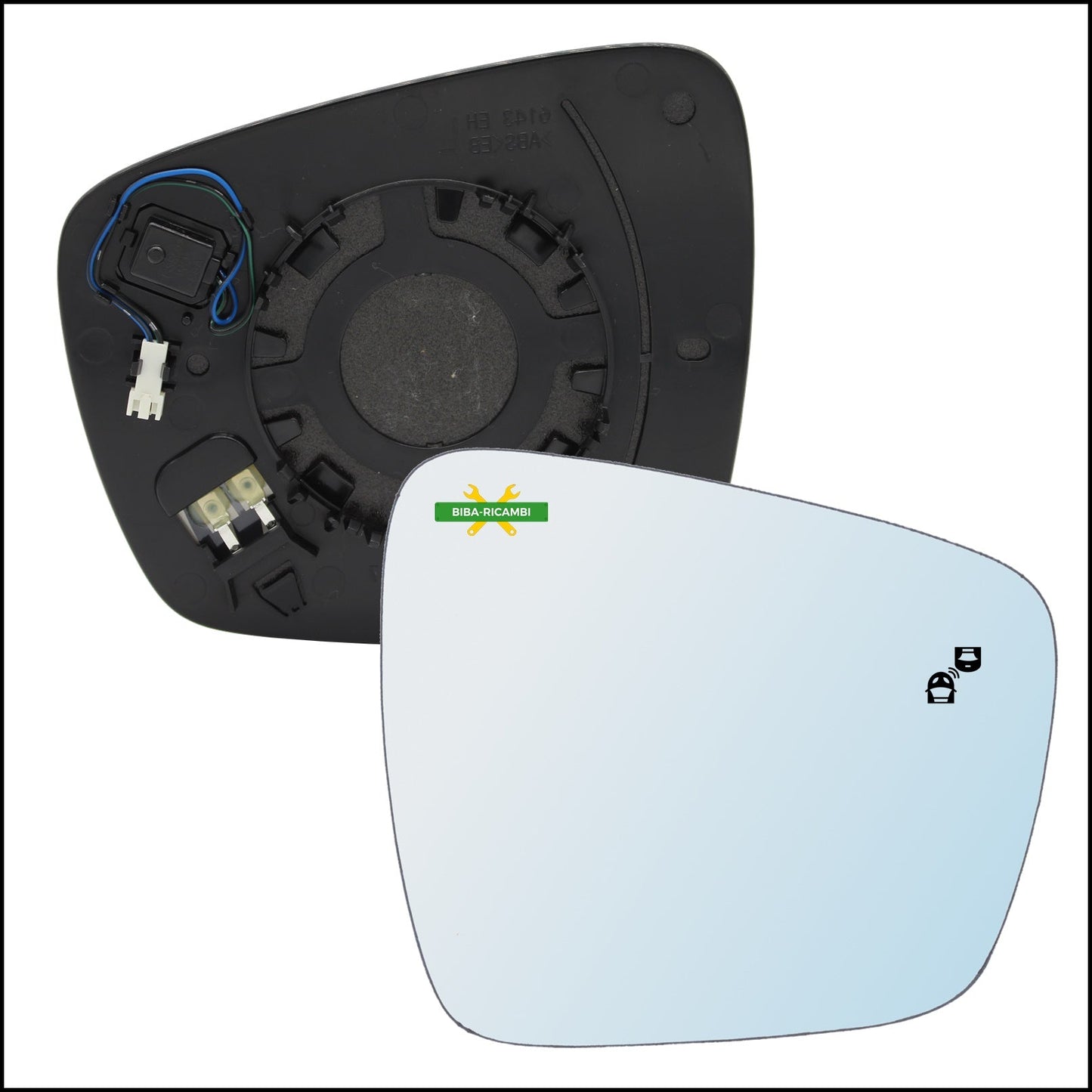 Piastra Specchio Retrovisore Con Blind Spot Lato Dx-Passeggero Per Renault Grand Scenic IV (R9) dal 2016> BIBA-RICAMBI