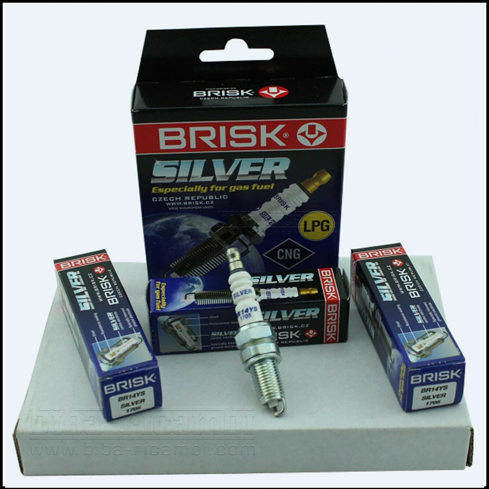 Kit 4 Candele Specifiche Gpl | Metano Adattabile Per Fiat Punto (188) 1.200 44kw/60cv BIBA-RICAMBI