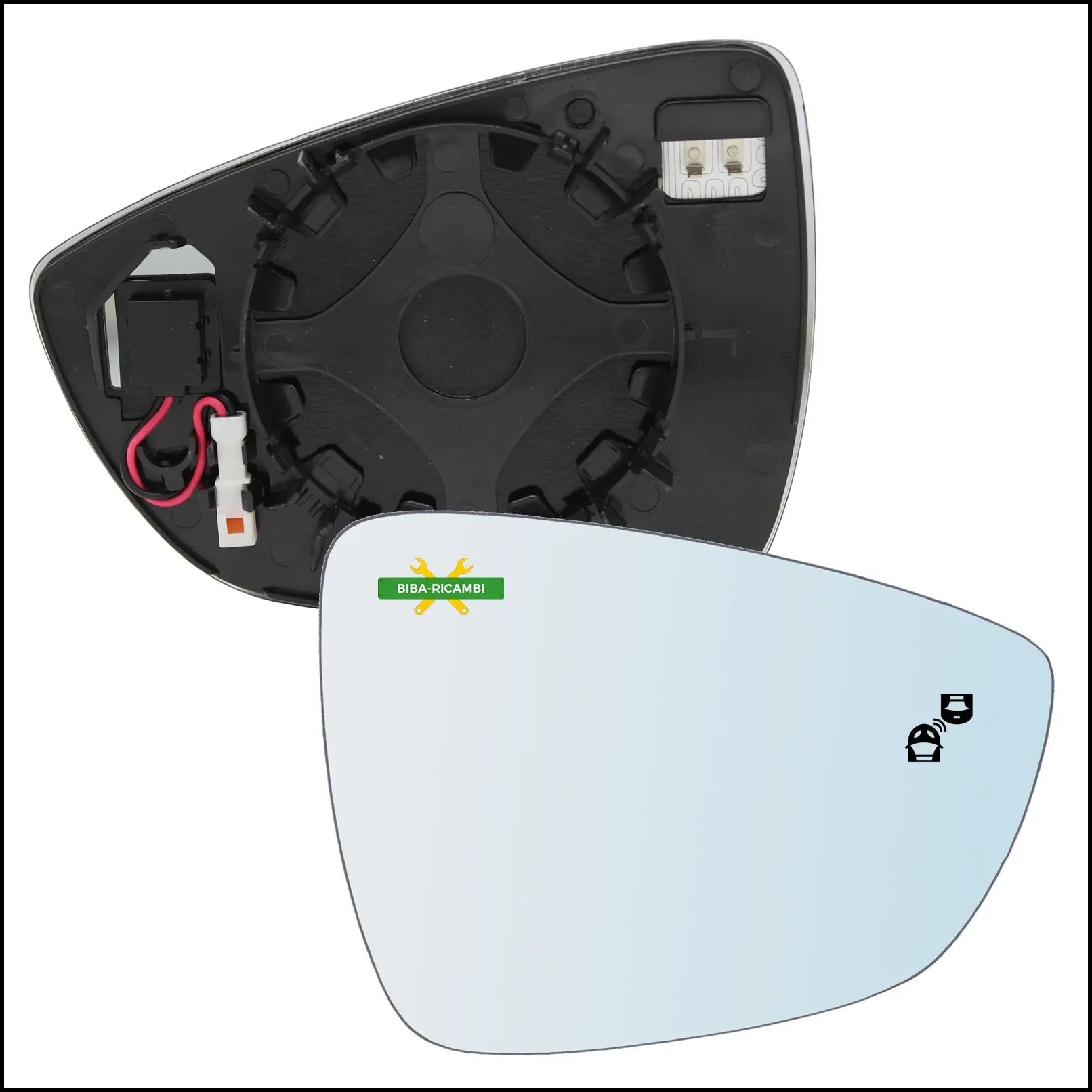 Piastra Specchio BLIND SPOT Termica Lato Dx-Passeggero Per Ford Focus IV dal 2018> BIBA-RICAMBI