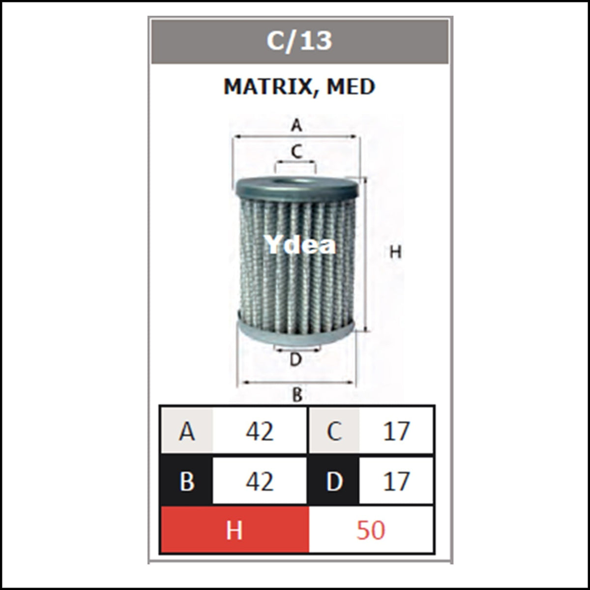 Filtro Gpl Impianto Matrix,Med art.C/13 BIBA-RICAMBI
