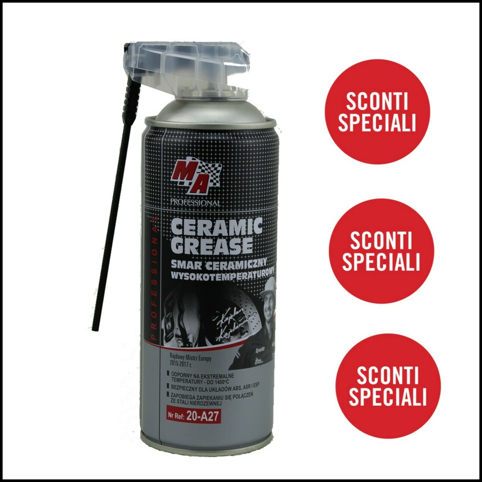 B. Grasso Ceramico Spray Resistente ad Elevate Temperatore (1400°C) BIBA-RICAMBI