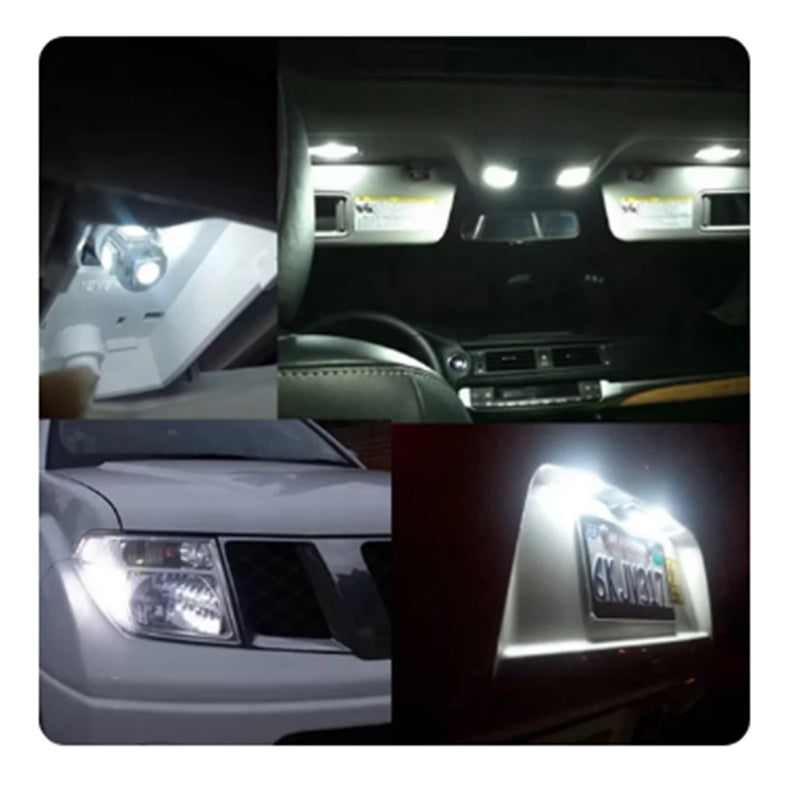 Lampadine Led Luci Posizione Targa Interni Aauto T10 5 SMD W5W Bianco 6000K (2Pezzi) BIBA-RICAMBI