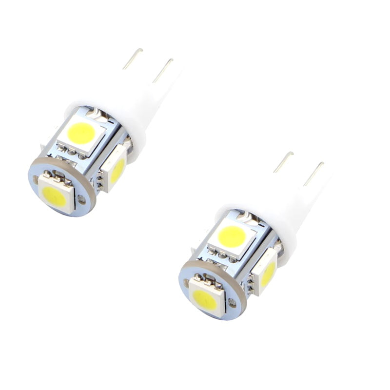 Lampadine Led Luci Posizione Targa Interni Aauto T10 5 SMD W5W Bianco 6000K (2Pezzi) BIBA-RICAMBI