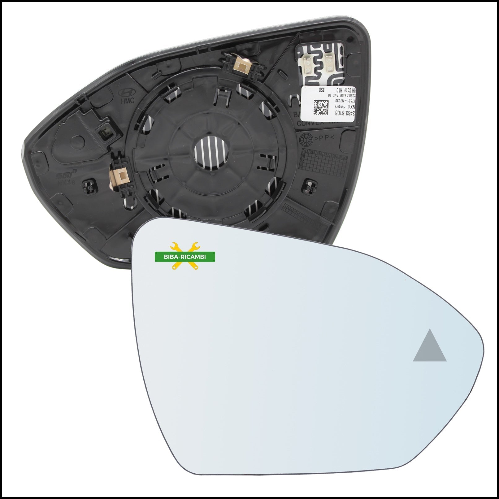 Piastra Retrovisore Termica Blind Spot Lato Dx-Passeggero Per Hyundai Tucson dal 2021> BIBA-RICAMBI