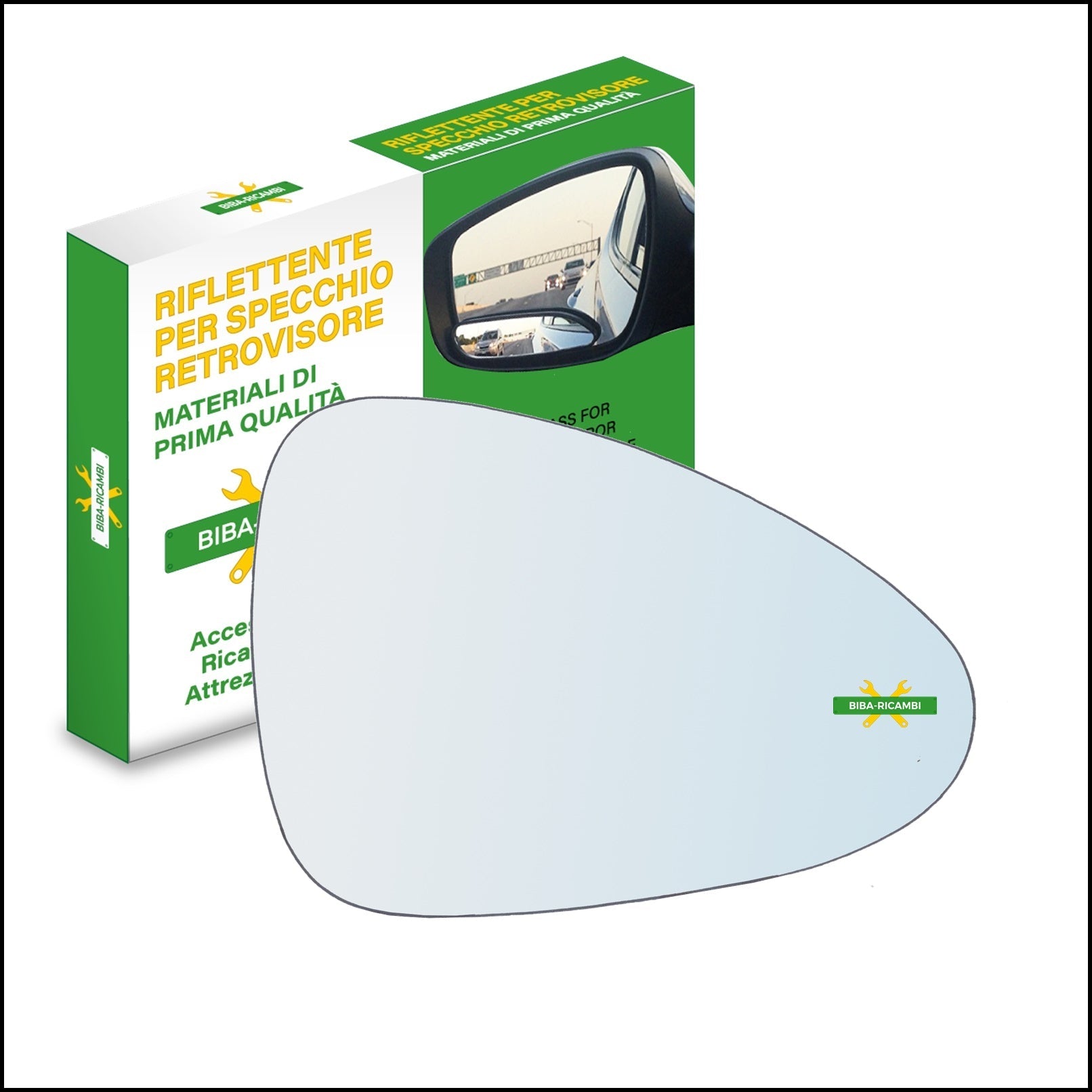 Vetro Specchio Retrovisore Lato Dx-Passeggero Per Porsche Panamera I (970) dal 2009> BIBA-RICAMBI
