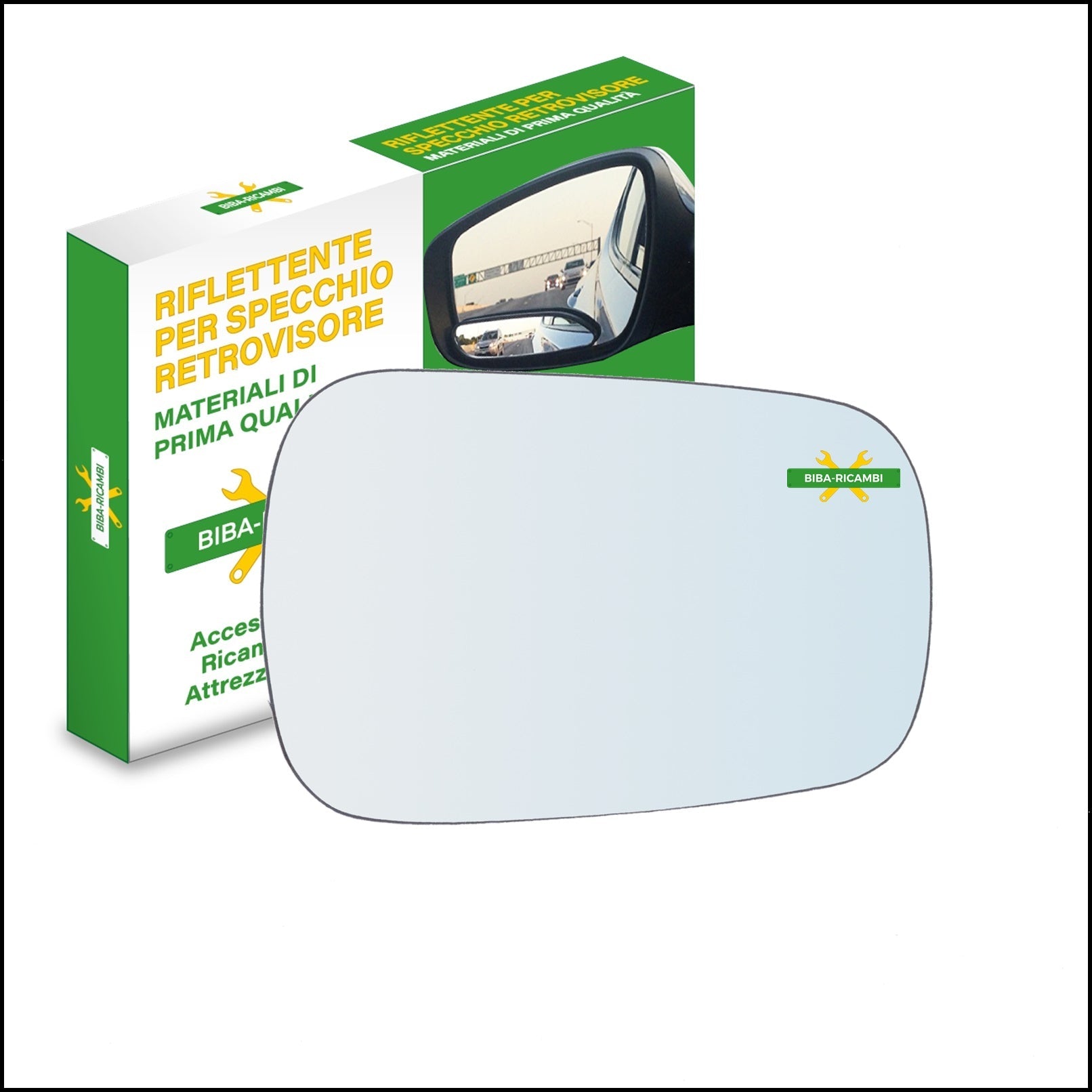 Vetro Specchio Retrovisore Lato Dx-Passeggero Per Ford Fusion (JU) solo dal 2002-2005 BIBA-RICAMBI