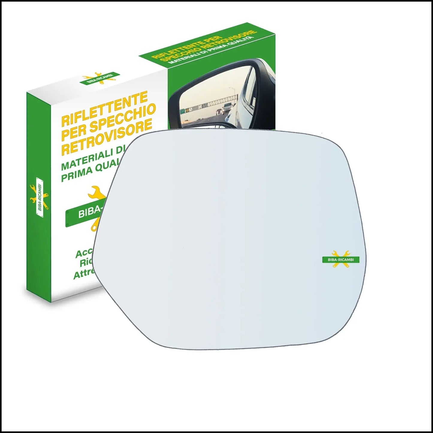 Vetro Specchio Retrovisore Cromato Lato Dx-Passegero Per Honda CR-V III (RE) dal 2006> BIBA-RICAMBI