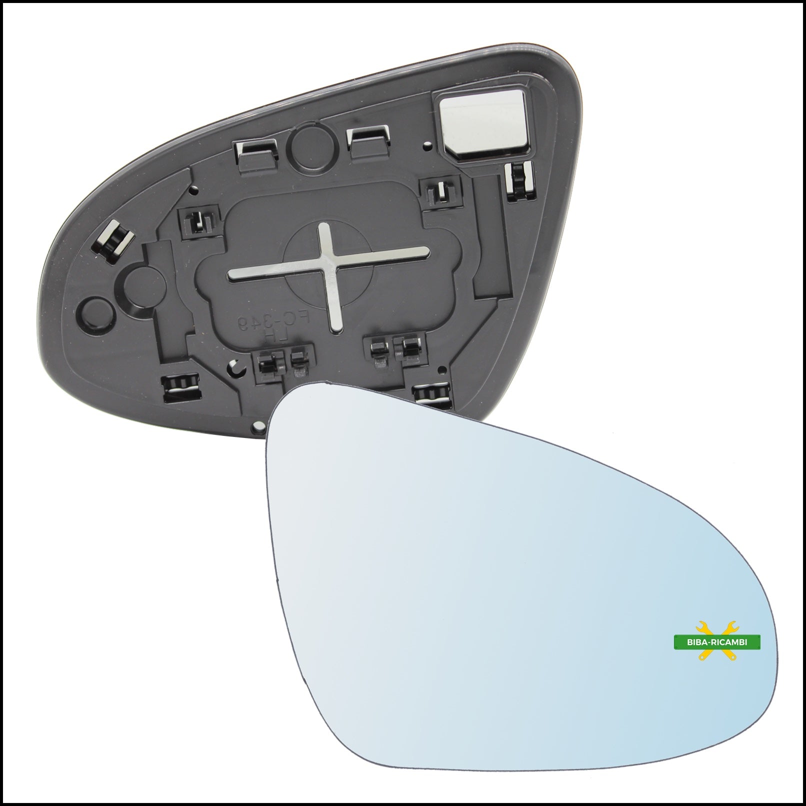 V. Piastra Specchio Retrovisore Lato Dx-Passeggero Per Toyota Yaris III (P13) dal 2010> BIBA-RICAMBI