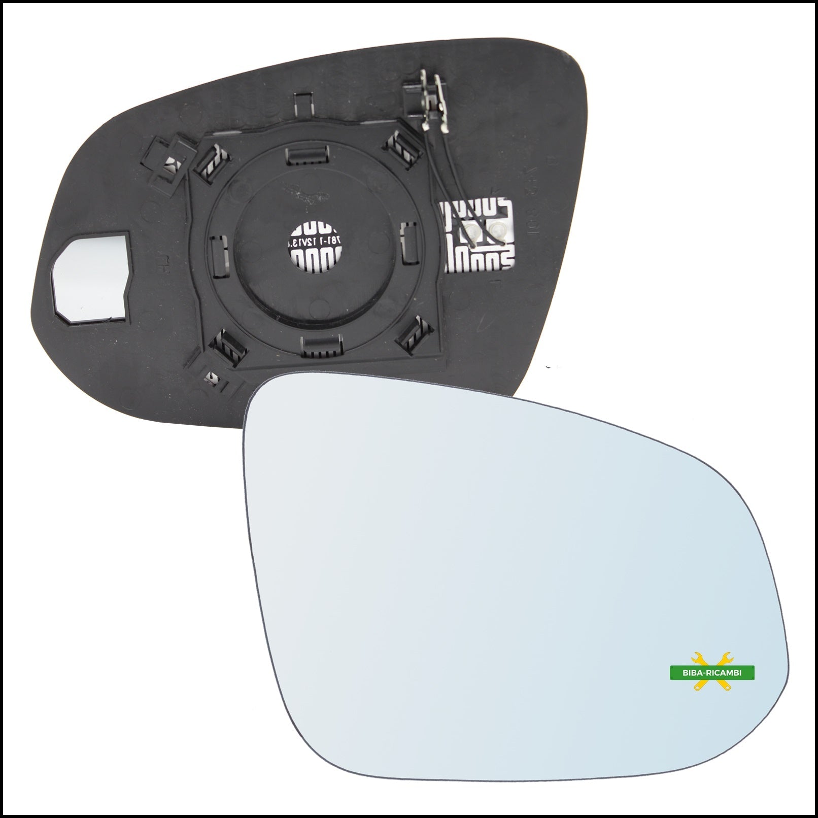 Piastra Specchio Retrovisore Termica Lato Dx-Passeggero Per Toyota Rav 4 V (A5, H5) dal 2018> (Attacco Quadrato) BIBA-RICAMBI