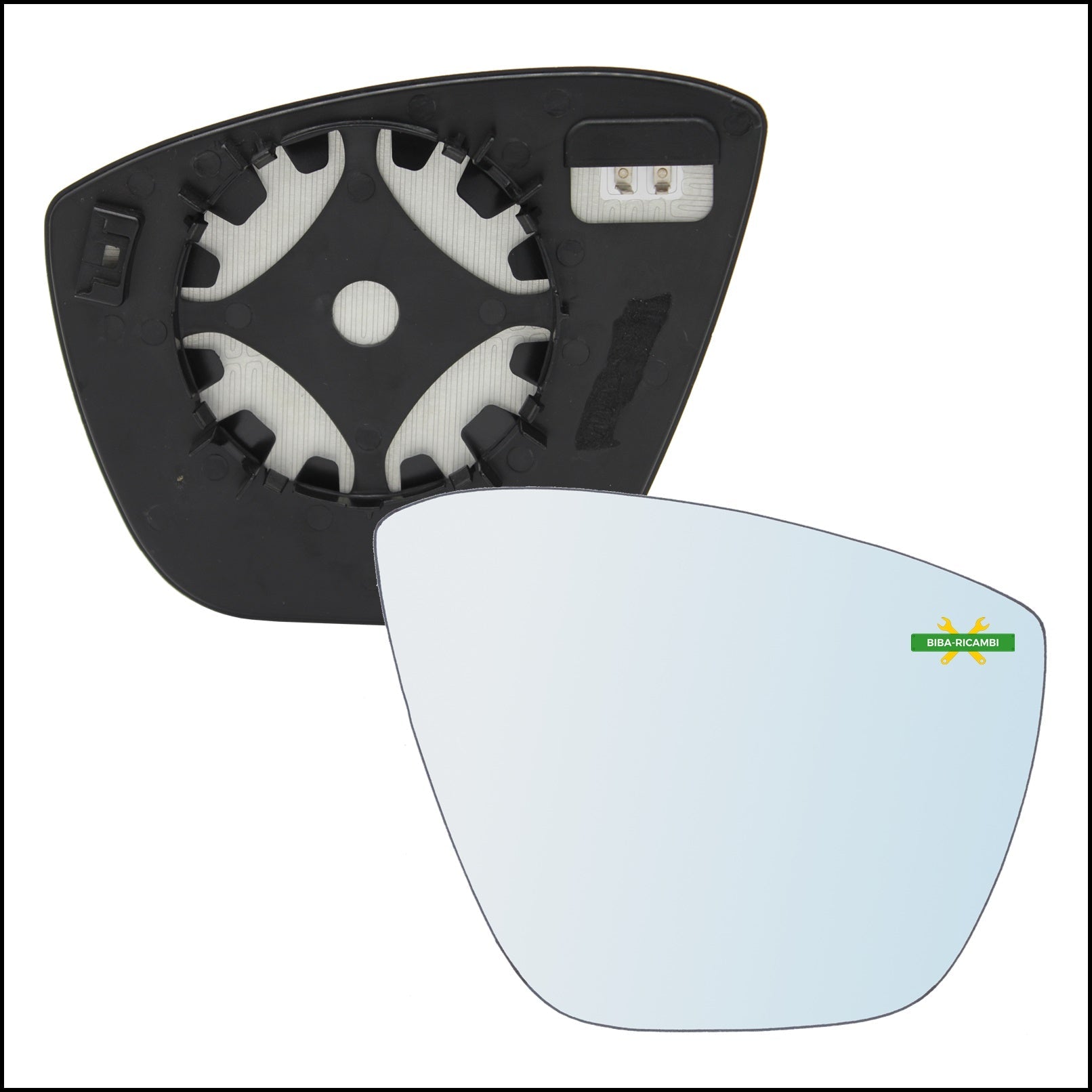 Piastra Specchio Retrovisore Termica Lato Dx-Passeggero Per Ford Ka+ dal 2014> BIBA-RICAMBI