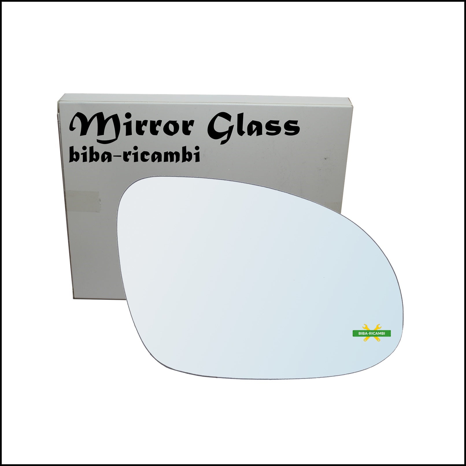 Vetro Specchio Retrovisore Cromato Lato Dx-Passeggero Per Volkswagen Sharan I (7M8) solo dal 2003-2009 BIBA-RICAMBI