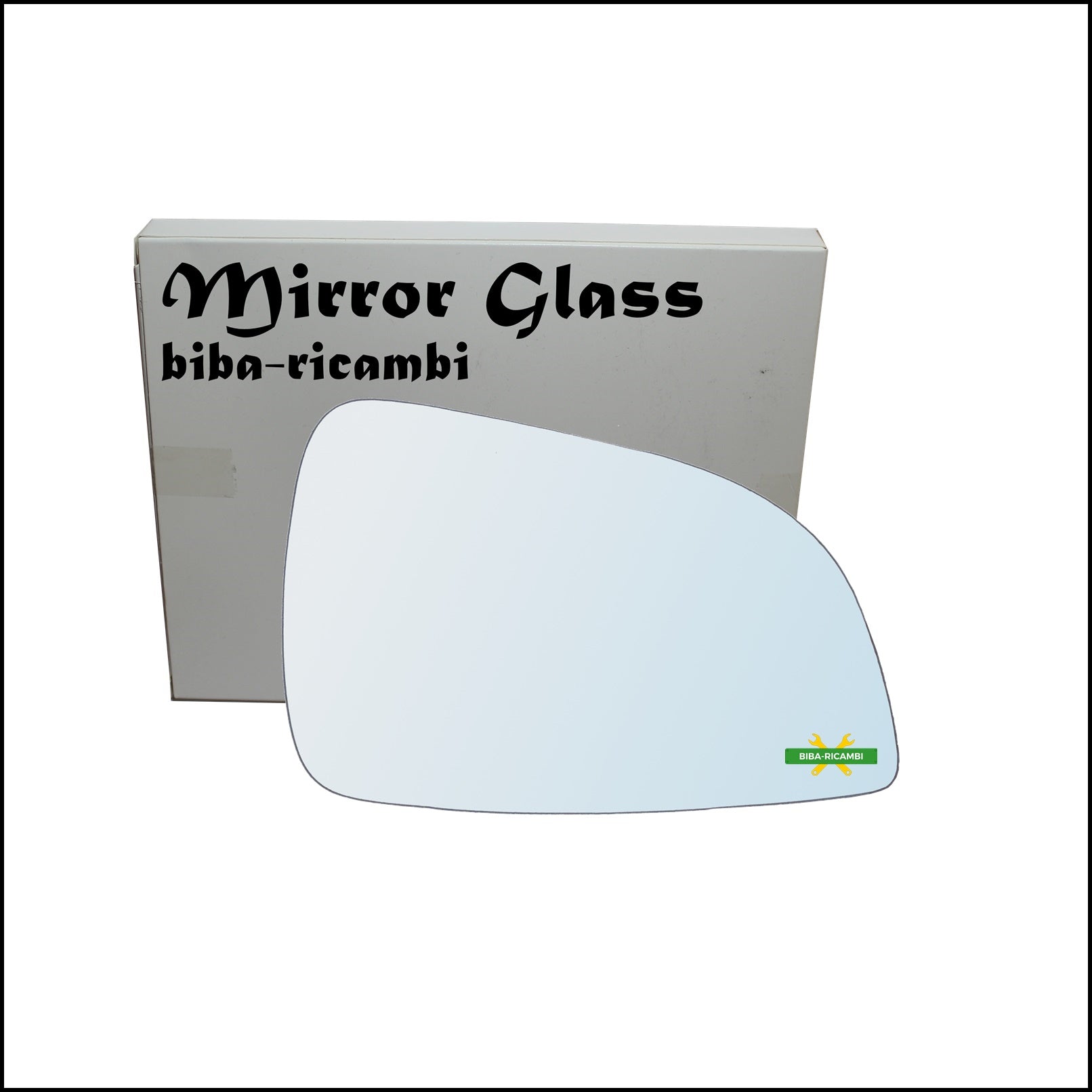 Vetro Specchio Retrovisore Cromato Lato Dx-Passeggero Per Opel Astra H (A04) solo dal 2009-2011 (specchio grande) BIBA-RICAMBI