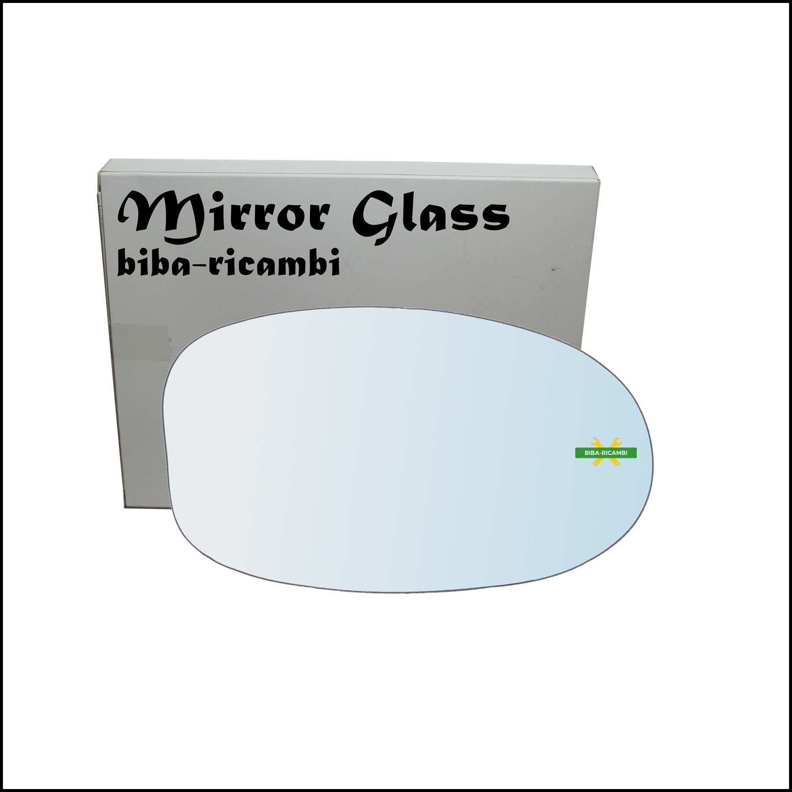 Vetro Specchio Retrovisore Cromato Lato Dx-Passeggero Per Fiat Seicento (187) dal 1997-2010 BIBA-RICAMBI