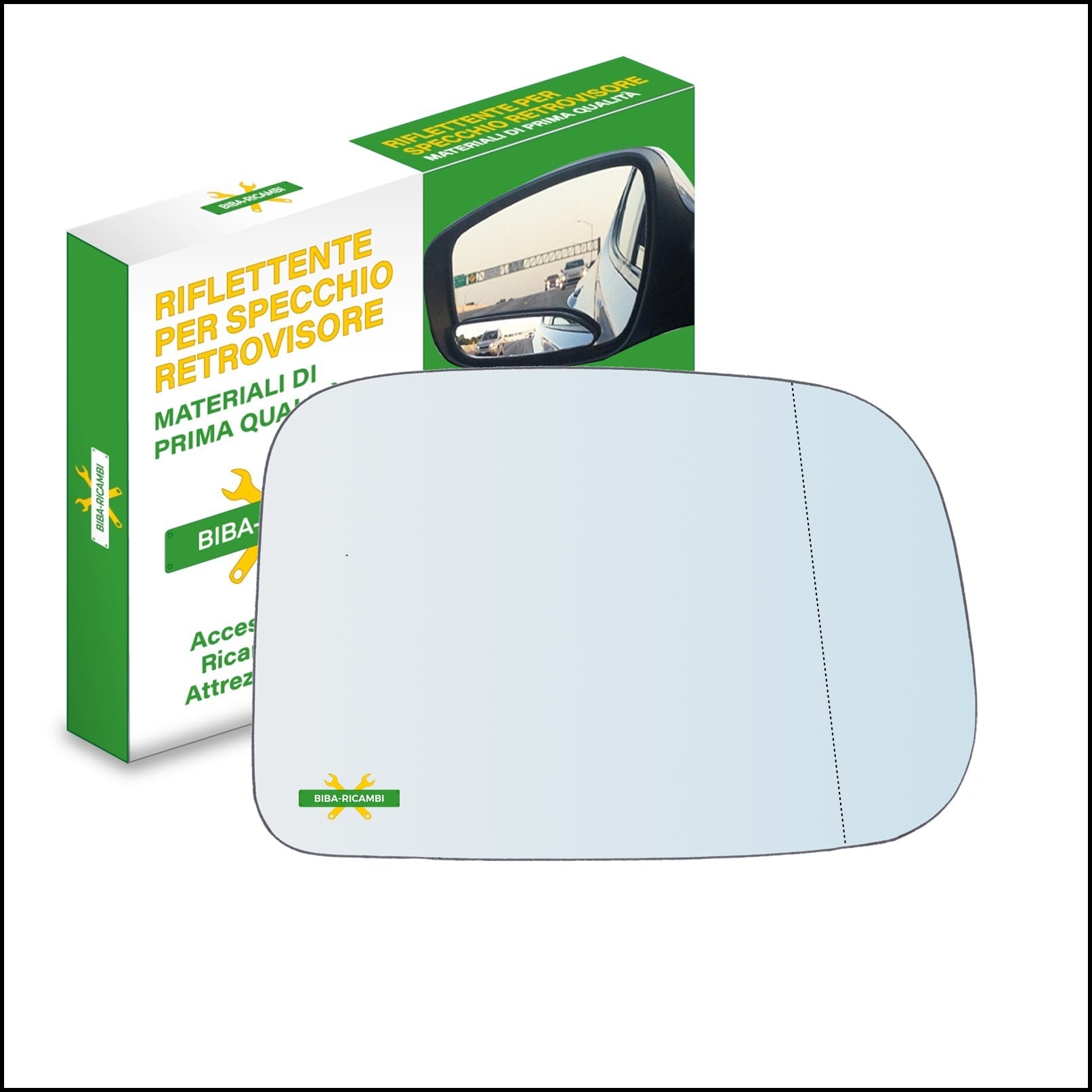 Vetro Specchio Retrovisore Asferico Lato Dx-Passeggero Per Volkswagen Taro dal 1994-2001 BIBA-RICAMBI