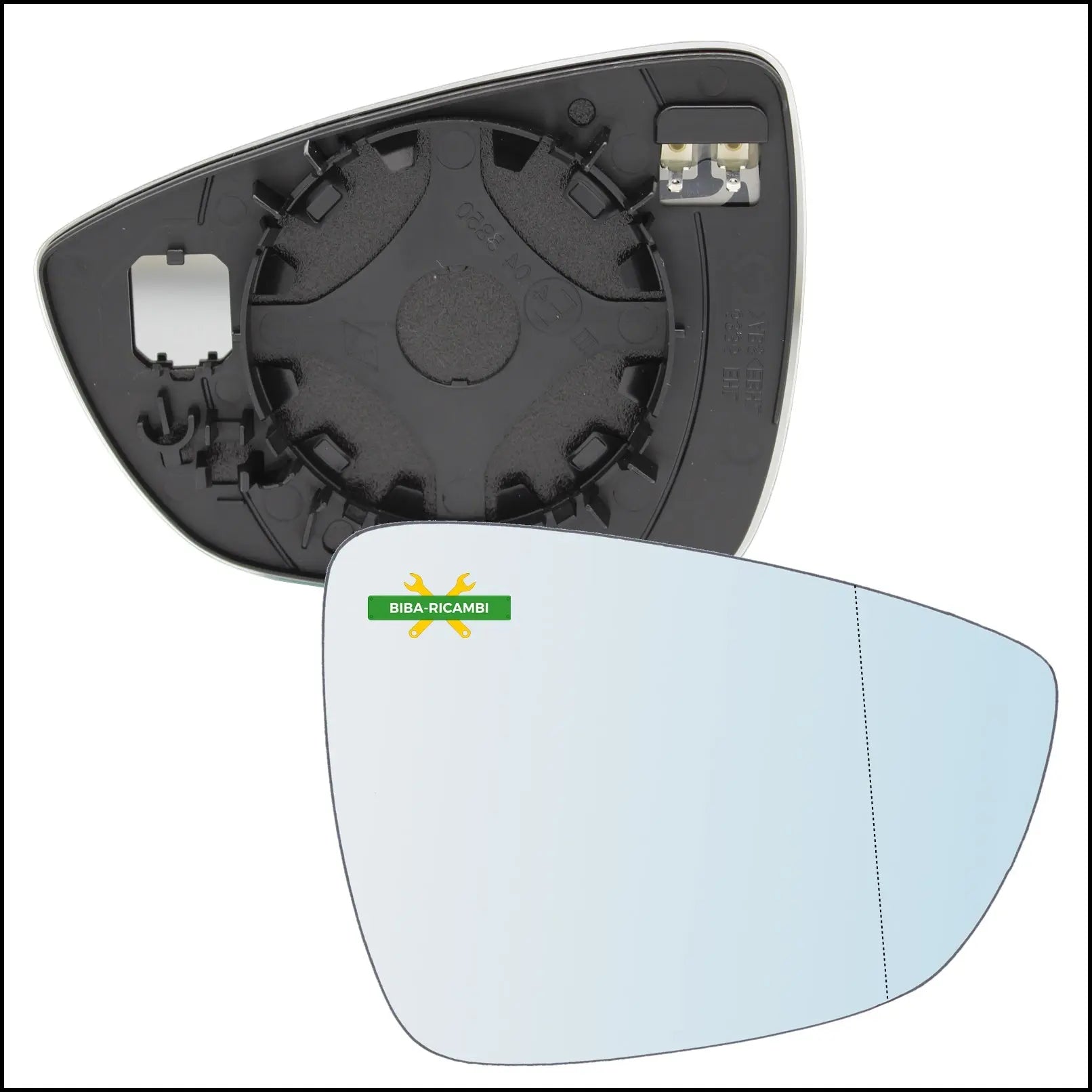 Piastra Specchio Retrovisore Termica Asferica Lato Dx-Passeggero Per Ford Focus IV dal 2018> BIBA-RICAMBI