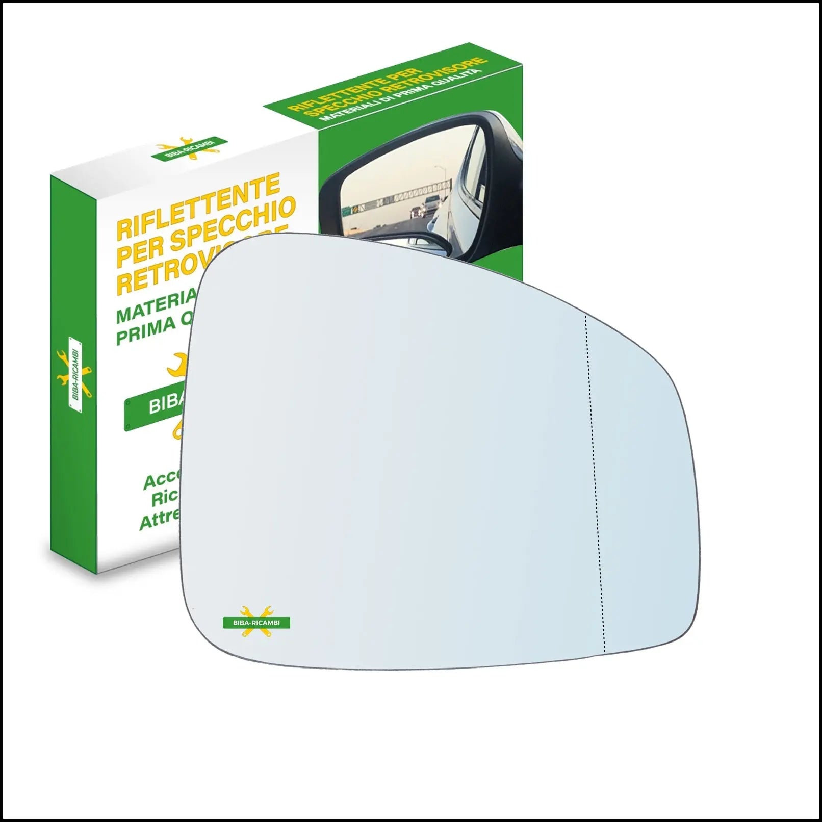 Vetro Specchio Retrovisore Asferico Lato Dx-Passeggero Per Renault Scenic III (JZ0/1) dal 2009> BIBA-RICAMBI