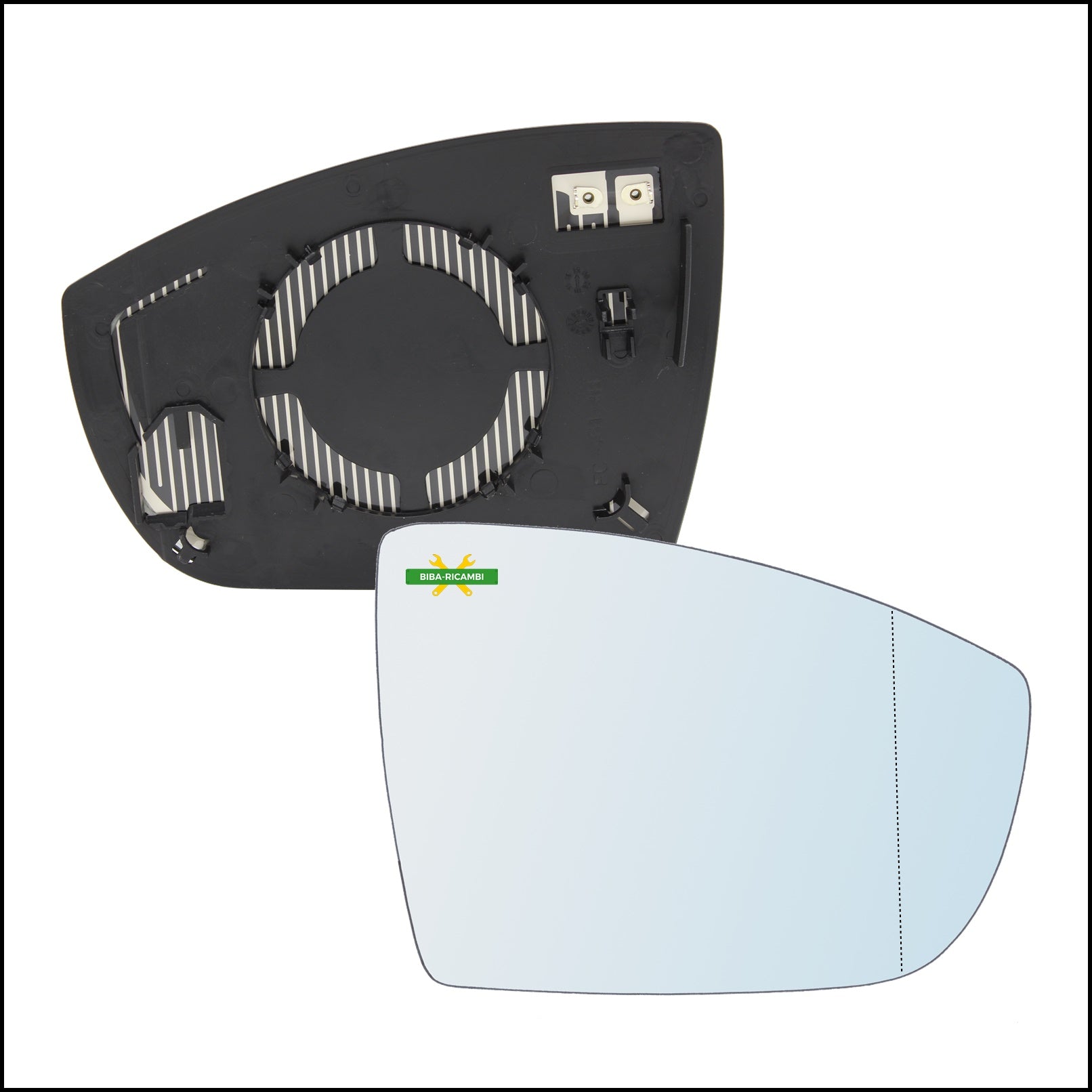 V. Piastra Specchio Retrovisore Termica Asferica Lato Dx-Passeggero Per Ford Ecosport dal 2011> BIBA-RICAMBI