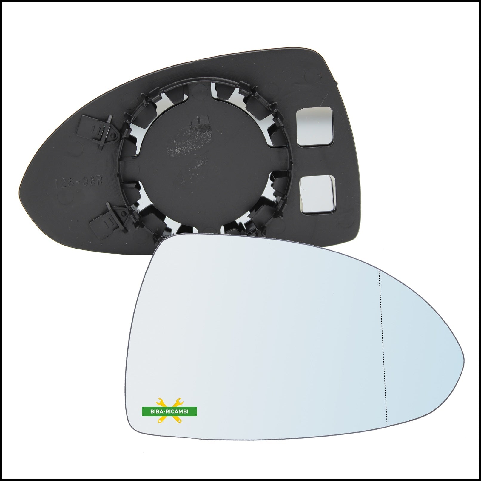 V. Piastra Specchio Retrovisore Asferica Lato Dx-Passeggero Per Opel Corsa E (X15) dal 2014> BIBA-RICAMBI