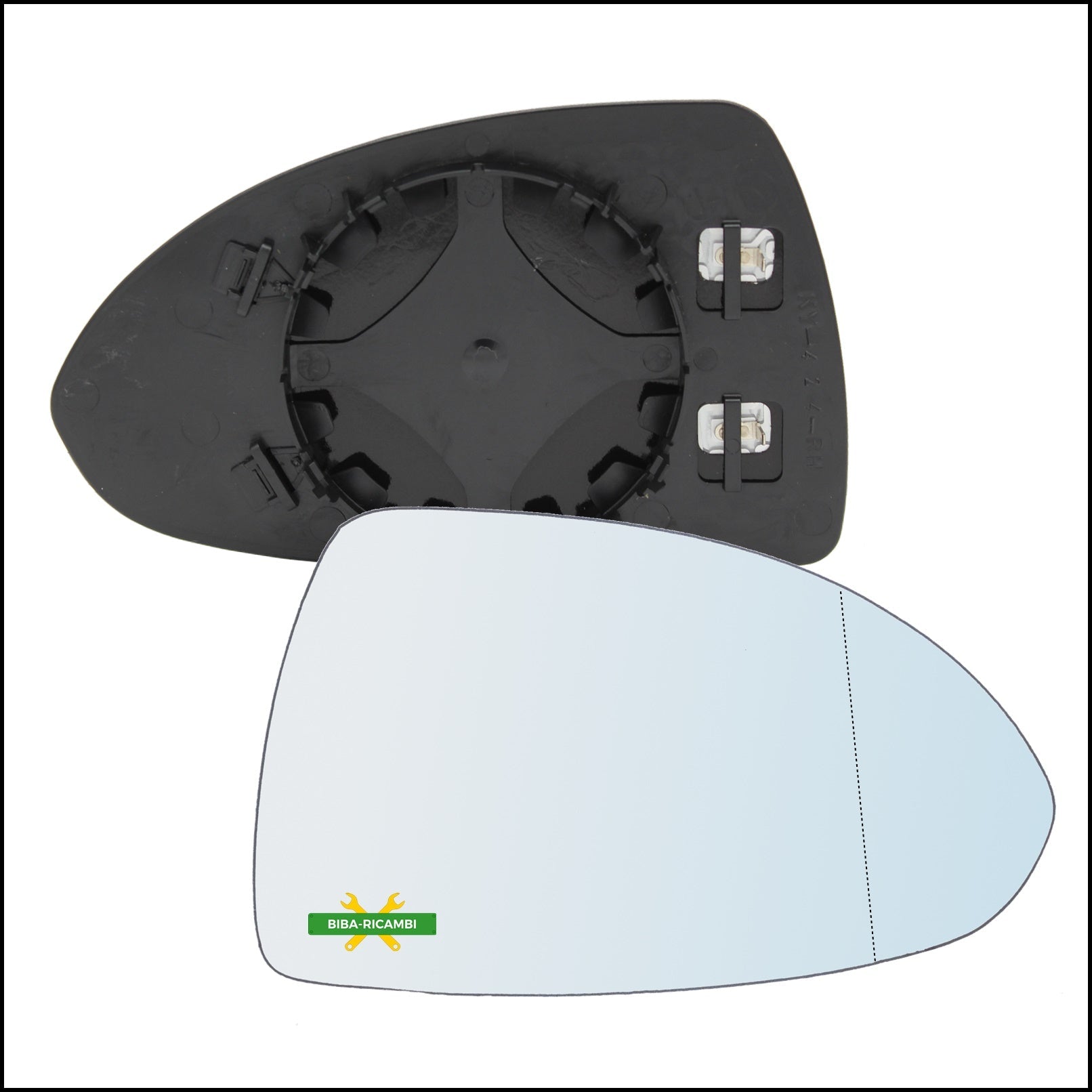 V. Piastra Specchio Retrovisore Termica Asferica Lato Dx-Passeggero Per Opel Corsa E (X15) dal 2014> BIBA-RICAMBI