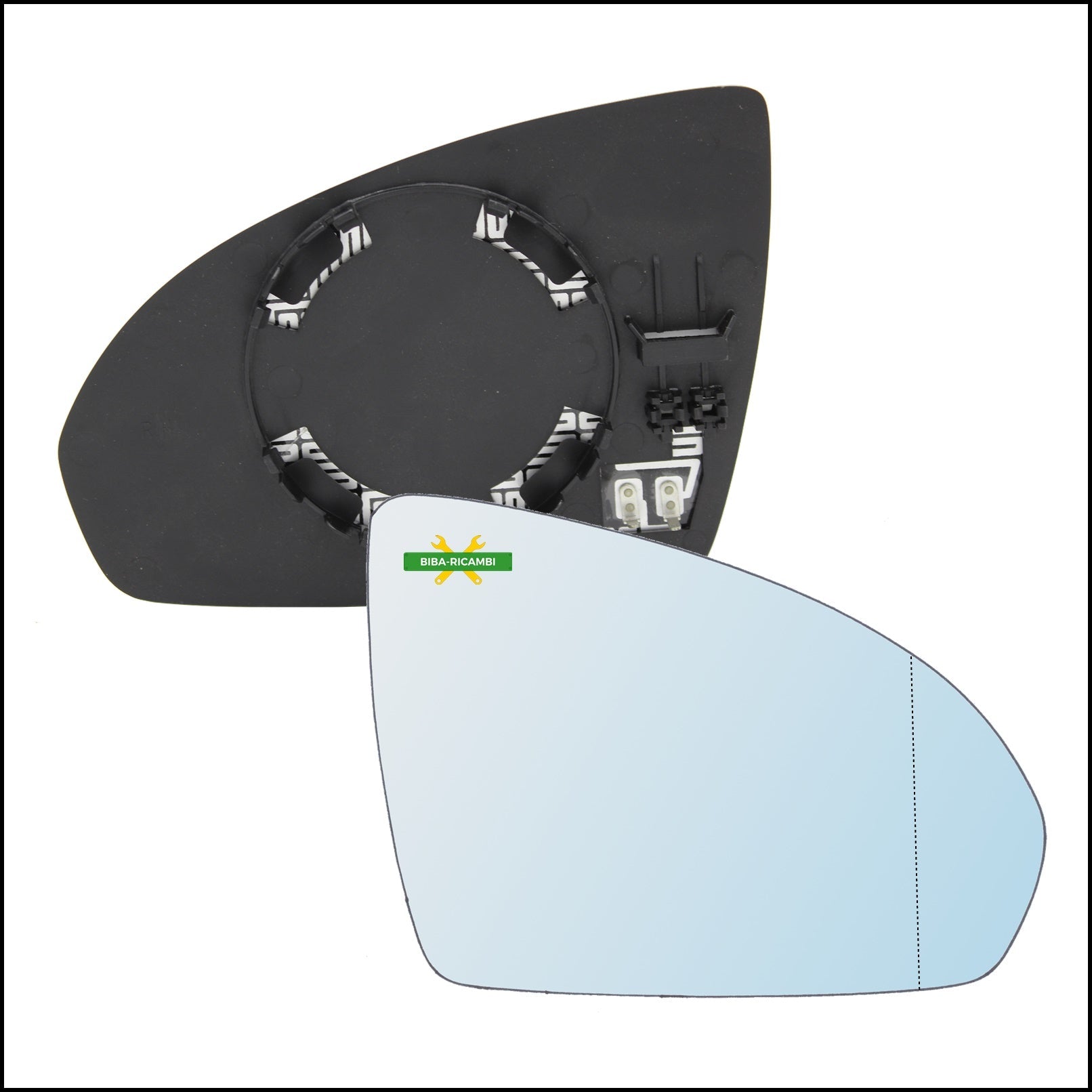 Piastra Specchio Retrovisore Termica Asferica Lato Dx-Passeggero Per Smart ForTwo II (451) dal 2007> BIBA-RICAMBI