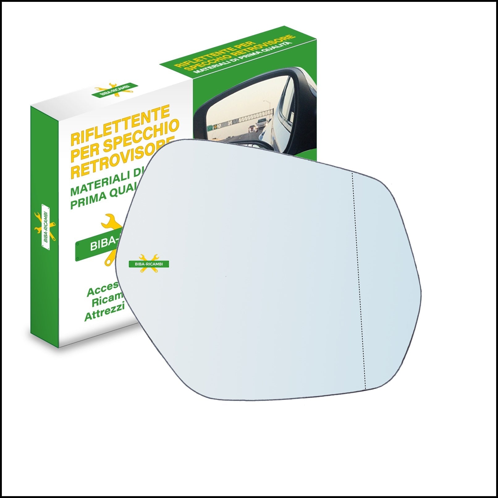 Vetro Specchio Retrovisore Asferico Lato Dx-Passeggero Per Honda HR-V (RU) dal 2014> BIBA-RICAMBI