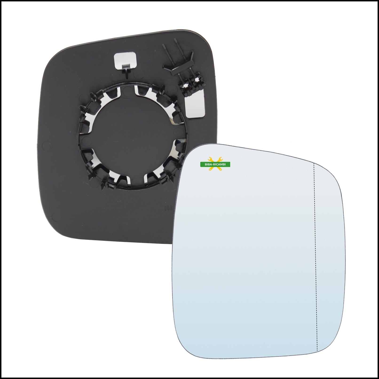 V. Piastra Specchio Retrovisore Asferica Lato Dx-Passeggero BIBA-RICAMBI