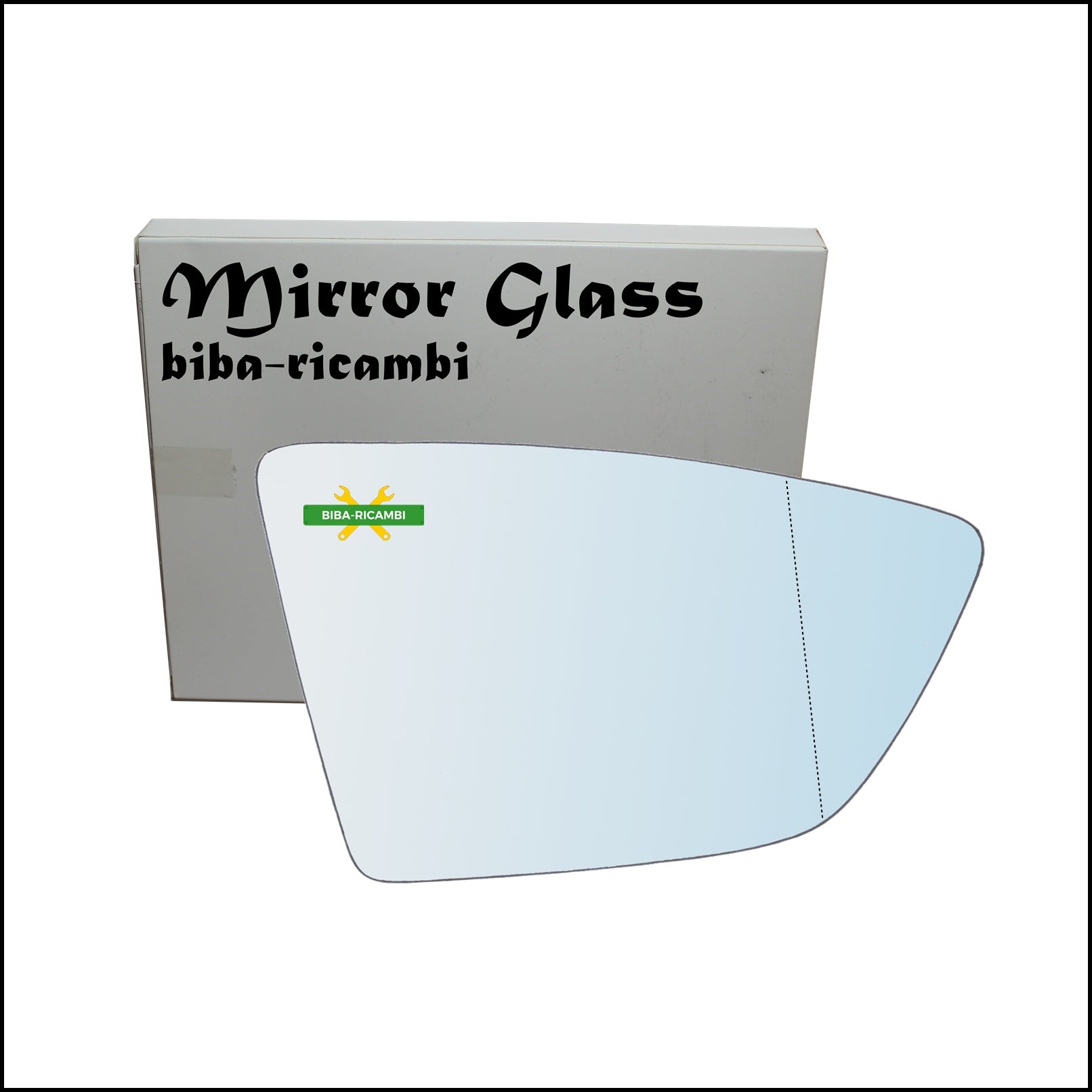 Vetro Specchio Retrovisore Cromato Asferico Lato Dx-Passeggero Per Seat Leon (5F) dal 2012> BIBA-RICAMBI