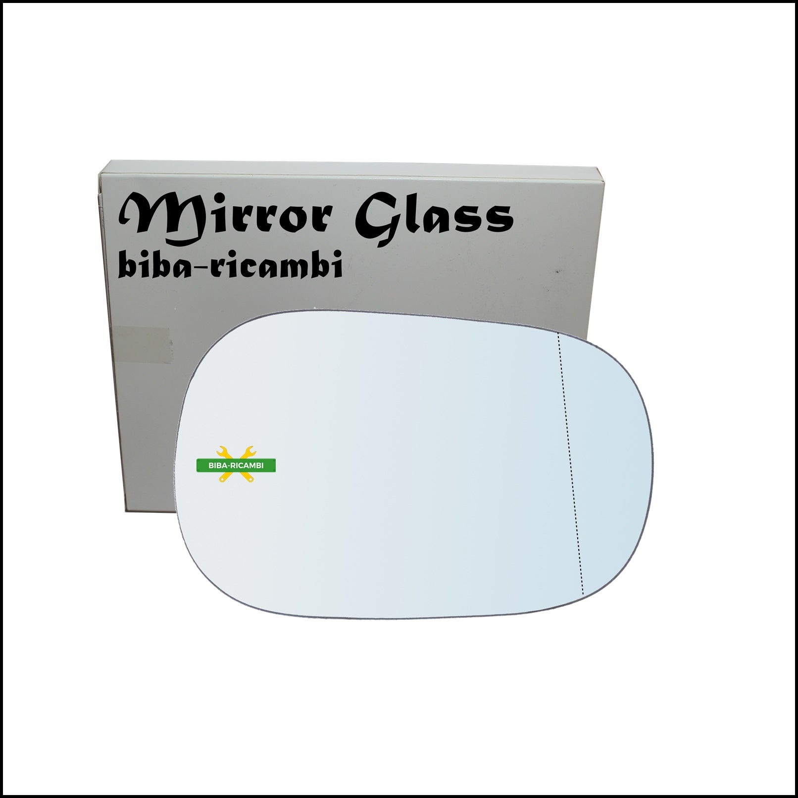 Vetro Specchio Retrovisore Cromato Asferico Lato Dx-Passeggero Per Ford Ka I (RB) dal 1996-2008 BIBA-RICAMBI