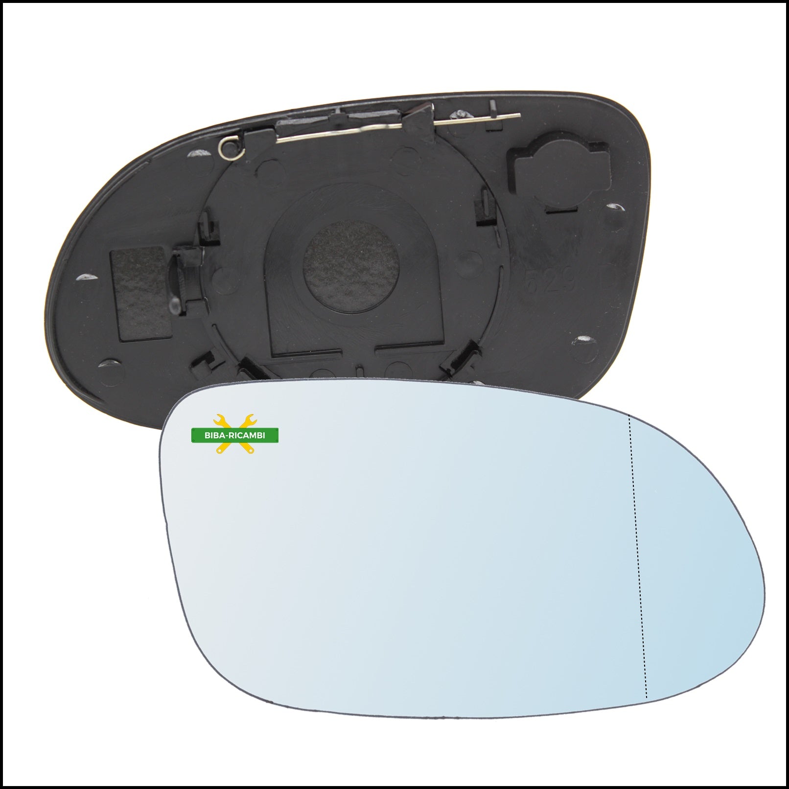 V. Piastra Specchio Retrovisore Asferico Lato Dx-Passeggero Per Mercedes Benz SLK I (R170) dal 1996-2004 BIBA-RICAMBI