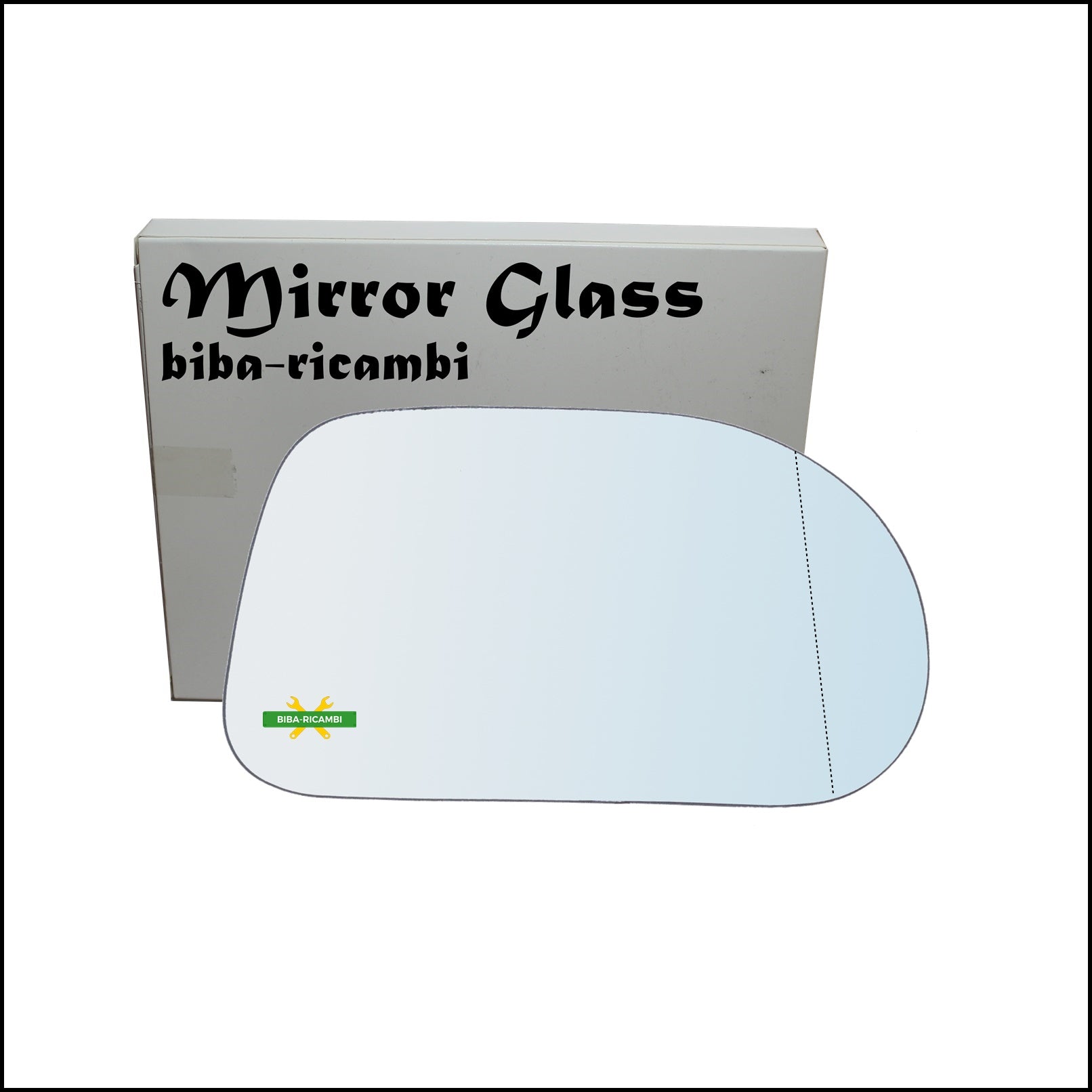 Vetro Specchio Retrovisore Cromato Asferico Lato Dx-Passeggero Per Fiat Bravo I (182) dal 1995-2001 BIBA-RICAMBI
