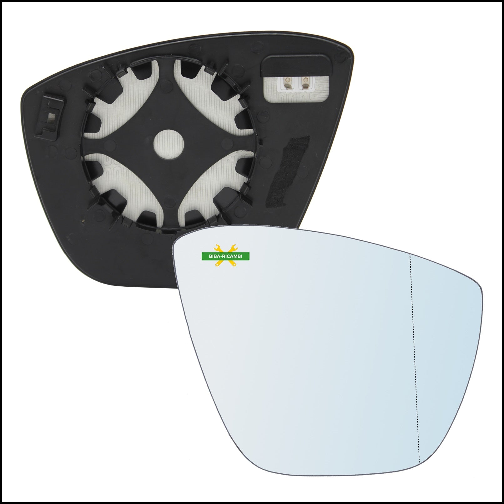 Piastra Specchio Retrovisore Termica Asferica Lato Dx-Passeggero Per Ford Ka+ dal 2014> BIBA-RICAMBI