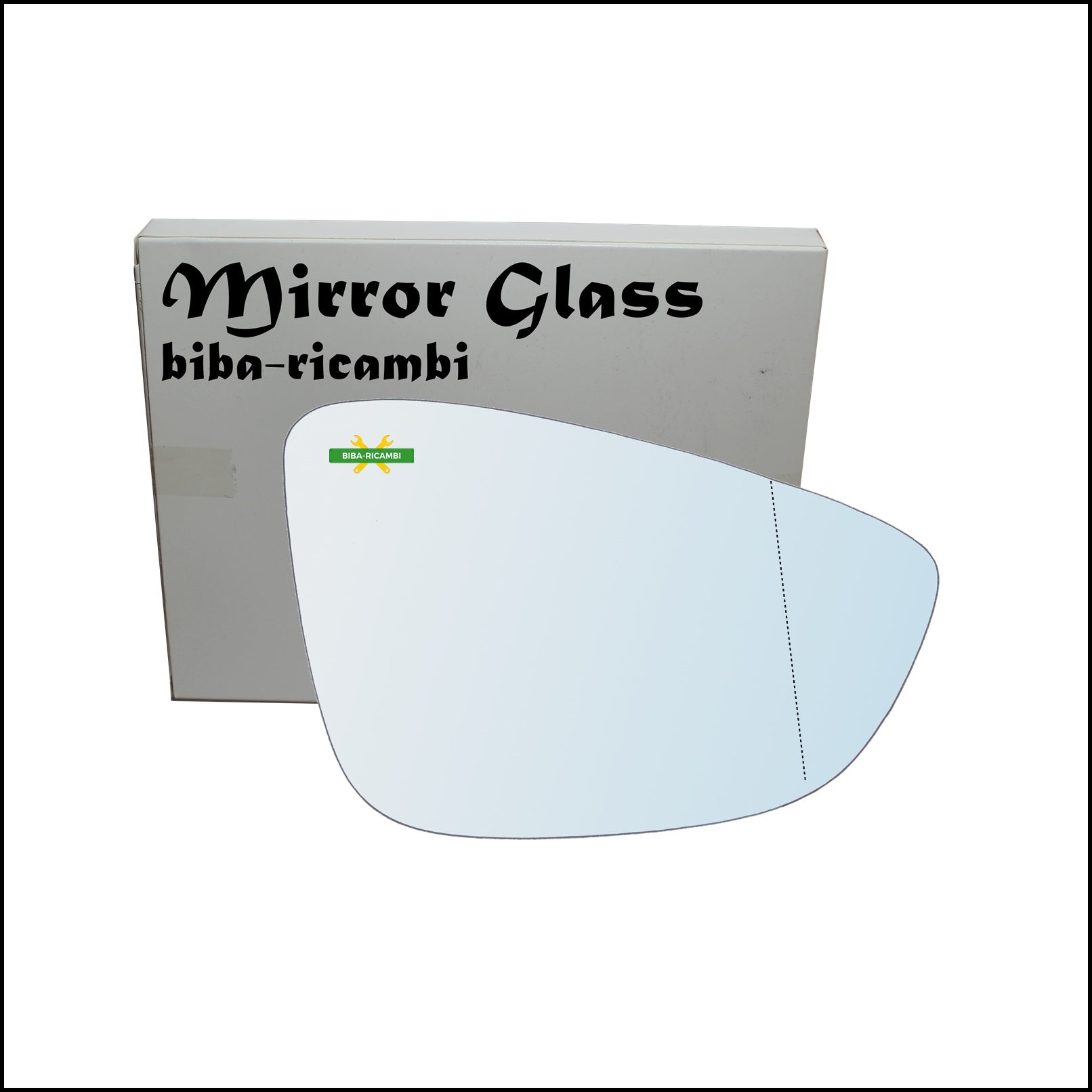 Vetro Specchio Retrovisore Cromato Asferico Lato Dx-Passeggero Per Volkswagen Jetta IV (162) dal 2009> BIBA-RICAMBI