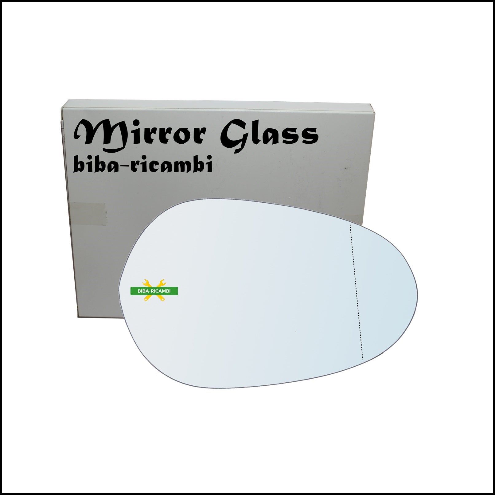 Vetro Specchio Retrovisore Cromato Asferico Lato Dx-Passeggero Per Lancia Ypsilon I (843) solo dal 2003-2007 BIBA-RICAMBI