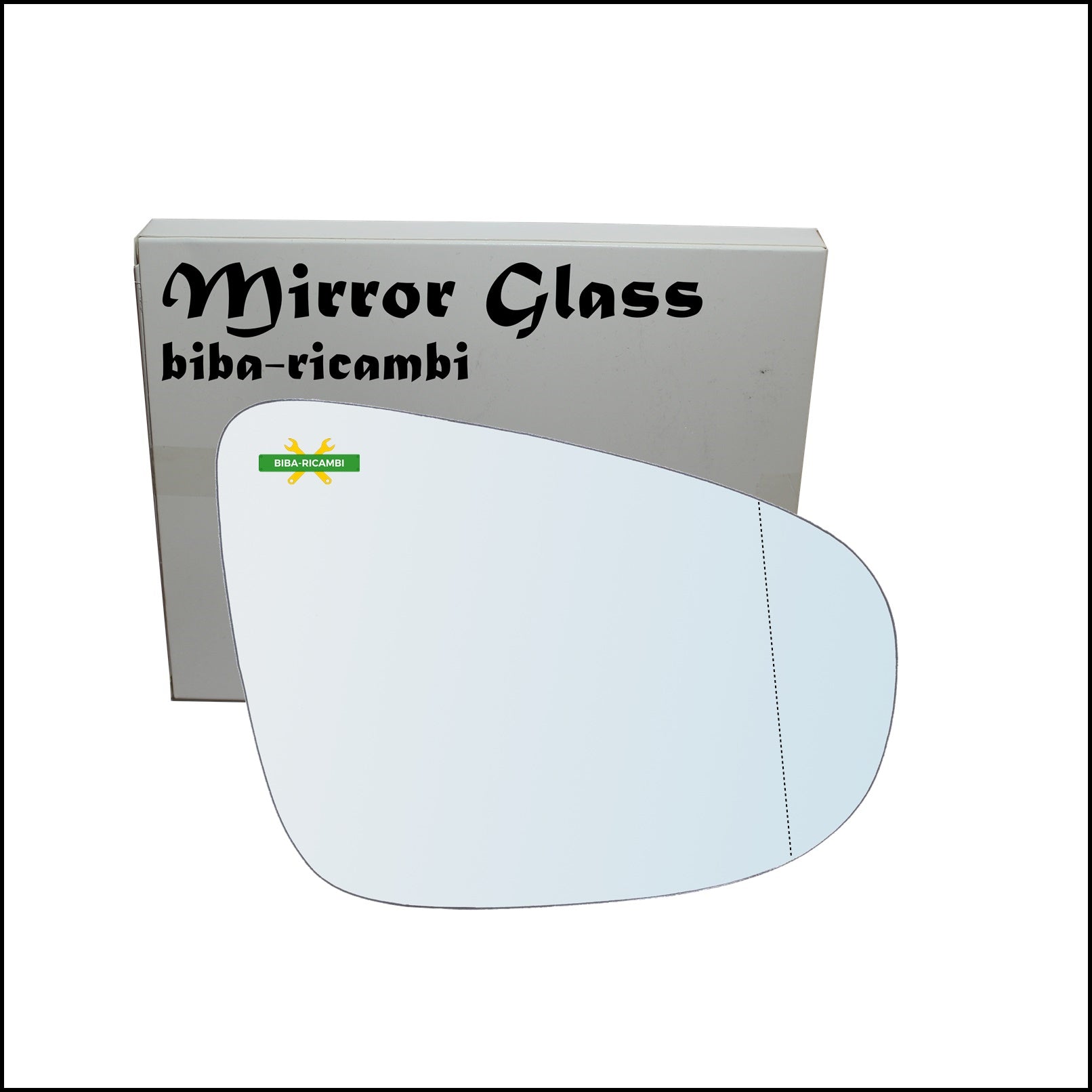 Vetro Specchio Retrovisore Cromato Asferico Lato Dx-Passeggero Per Volkswagen Golf VI dal 2008-2013 BIBA-RICAMBI
