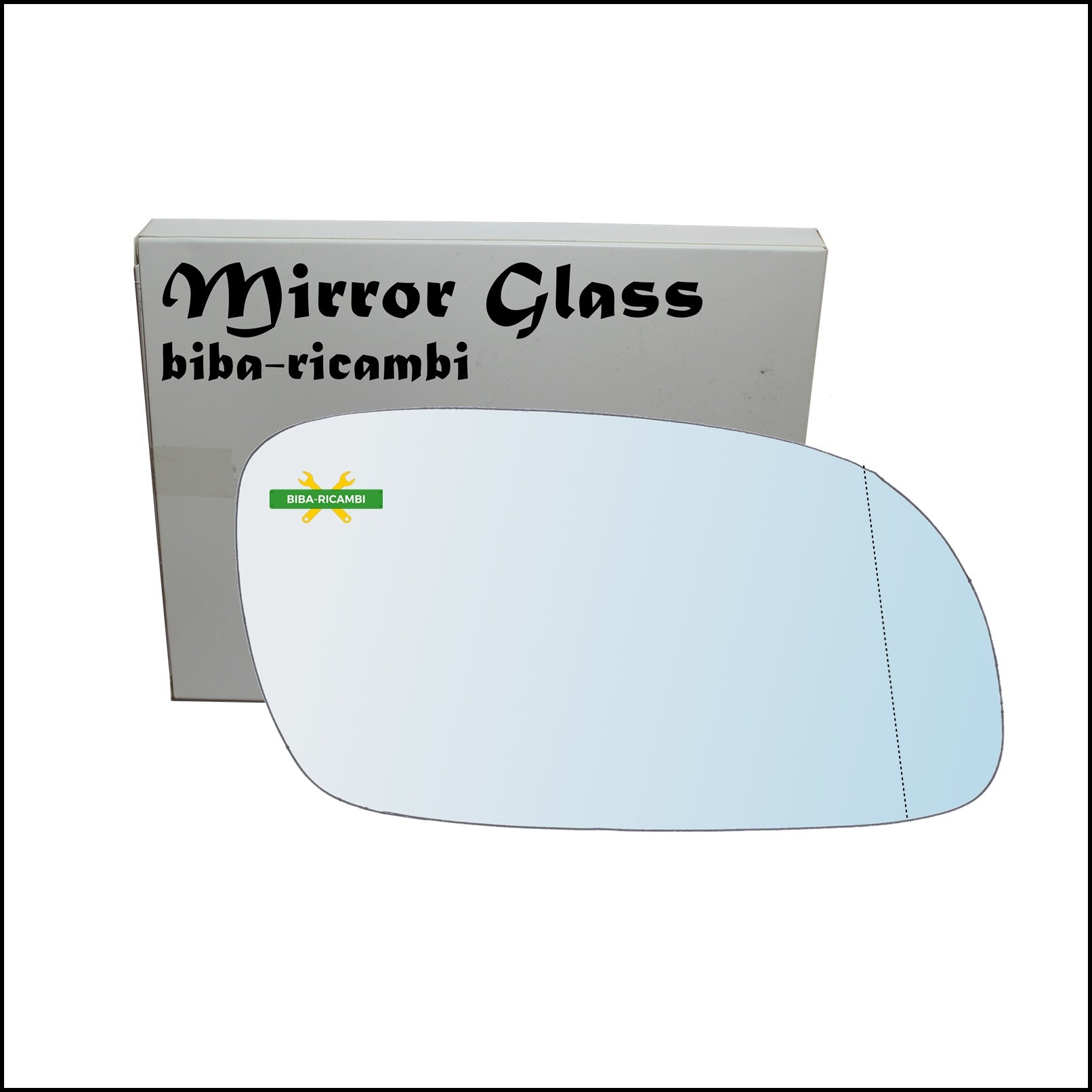 Vetro Specchio Retrovisore Cromato Asferico Lato Dx-Passeggero Per Hyundai Accent I (X-3) dal 1994-2000 BIBA-RICAMBI